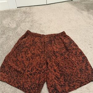 lululemon athletica Men's Black and Red Athletic Shorts